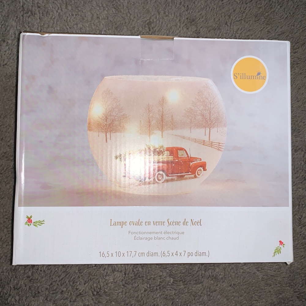 🚗BRAND NEW Pier 1 holiday glass light up lamp🚗
